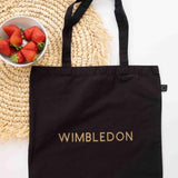 Wimbledon Tote Bag Black with gold