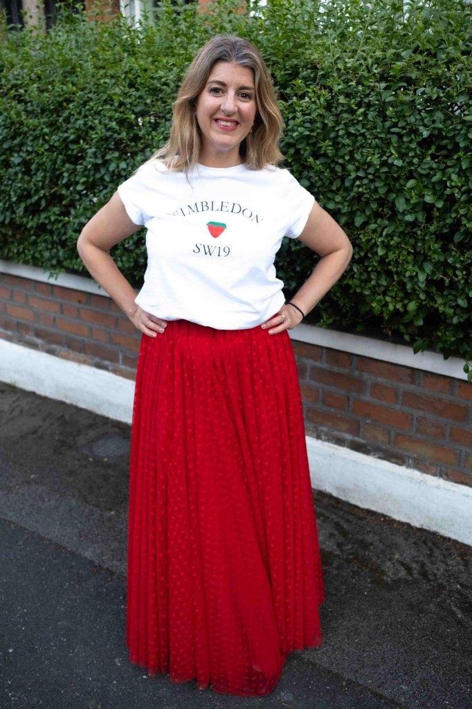 The Wimbledon SW19 rolled sleeve t-shirt 🍓 Adult