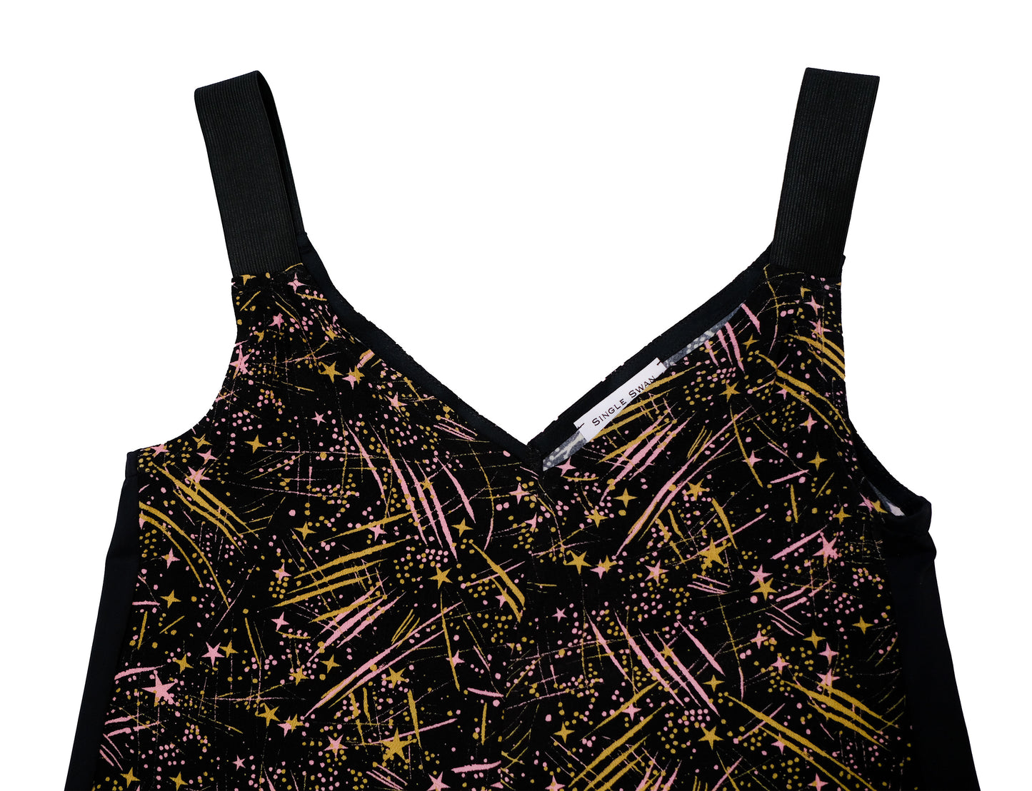 7SWAN®️ Activewear Starry Night: Black, Gold & Pink