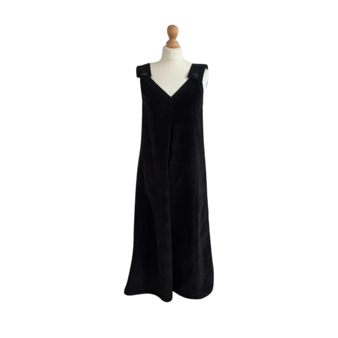 Willow Jumpsuit Black Corduroy by Single Swan