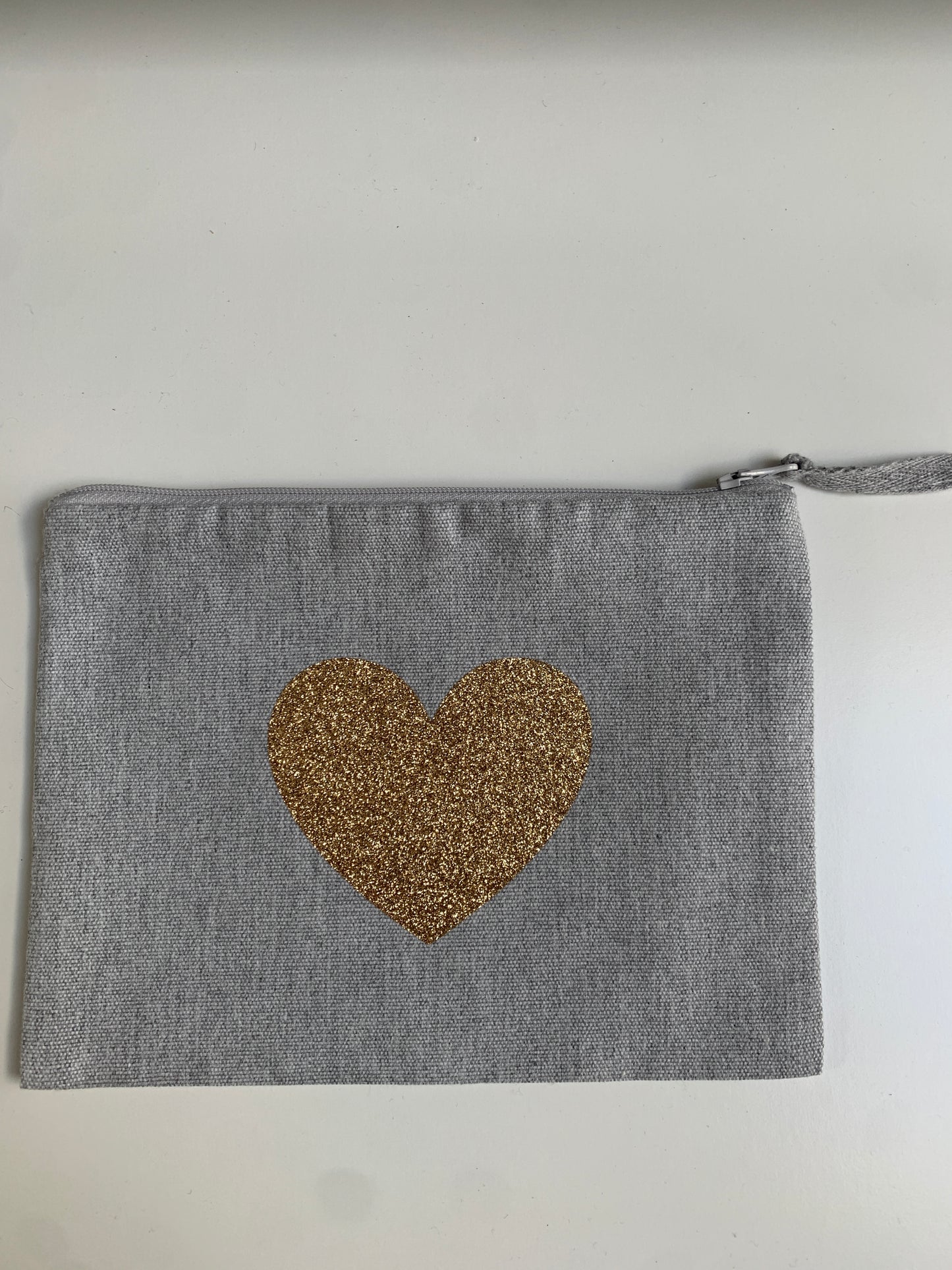 Jimmy Purse Bag Grey with Gold Heart