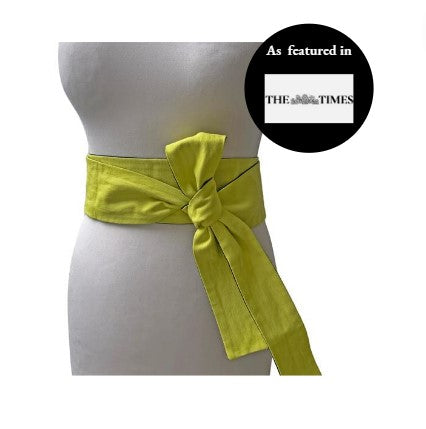 Evelyn Wraparound Belt- Neon Yellow